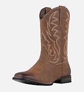 mens cowboy boots wide square toe western boots for men mid calf boots