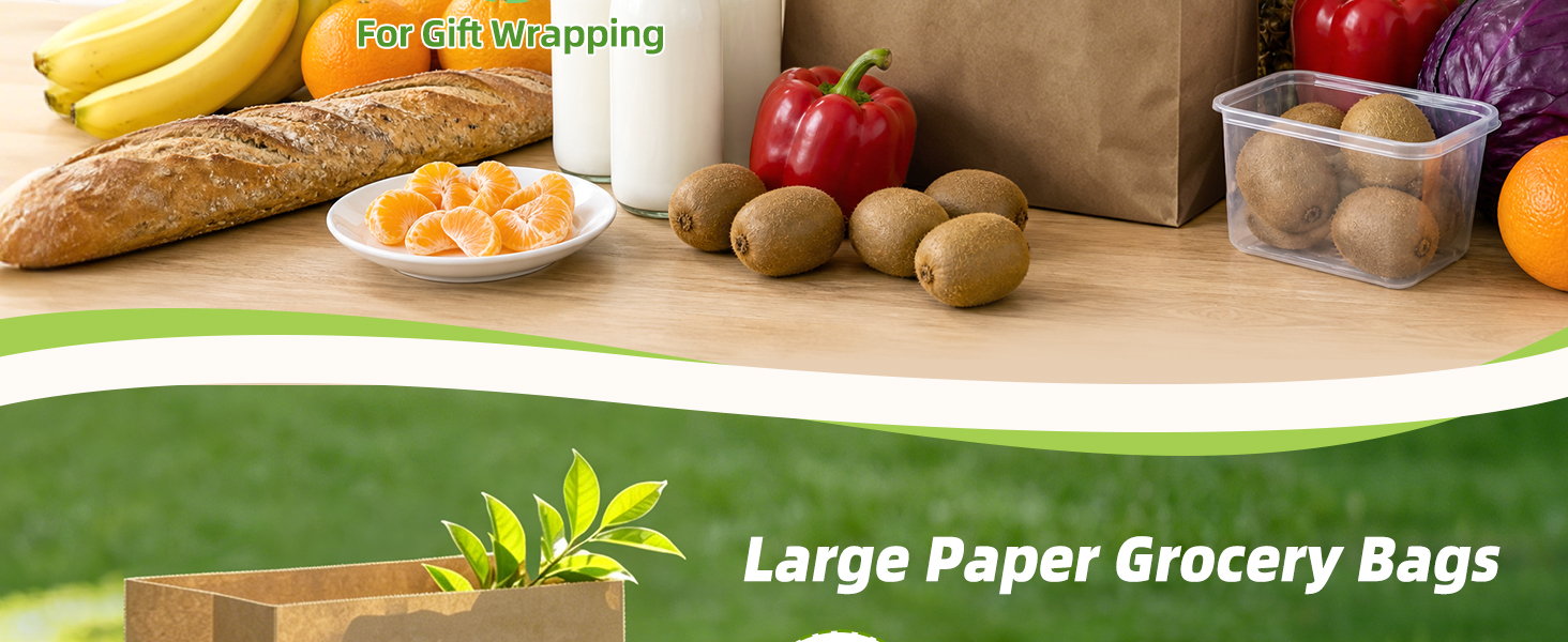 brown large grocery bags