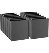 CIXILDTS 1-inch Slant D Ring View Binder - 3 Ring Binder for US Letter Size Paper, 12-Pack, White