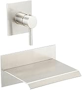 BWE Wall Mount Bathtub Faucet Matte Black Single Handle Bathtub Faucet with Rough in Valve High F...