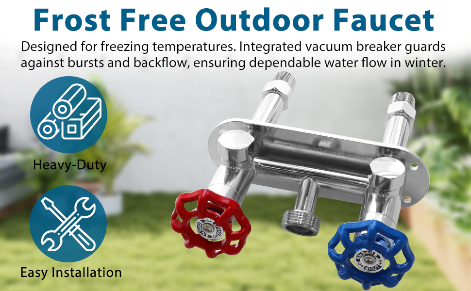 Hot and Cold Outdoor Faucet