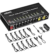 LEKATO Pedal board, Guitar Pedal Board with Built-in Power Supply, 15.5x11x2" 2.1LB, Aluminium Al...