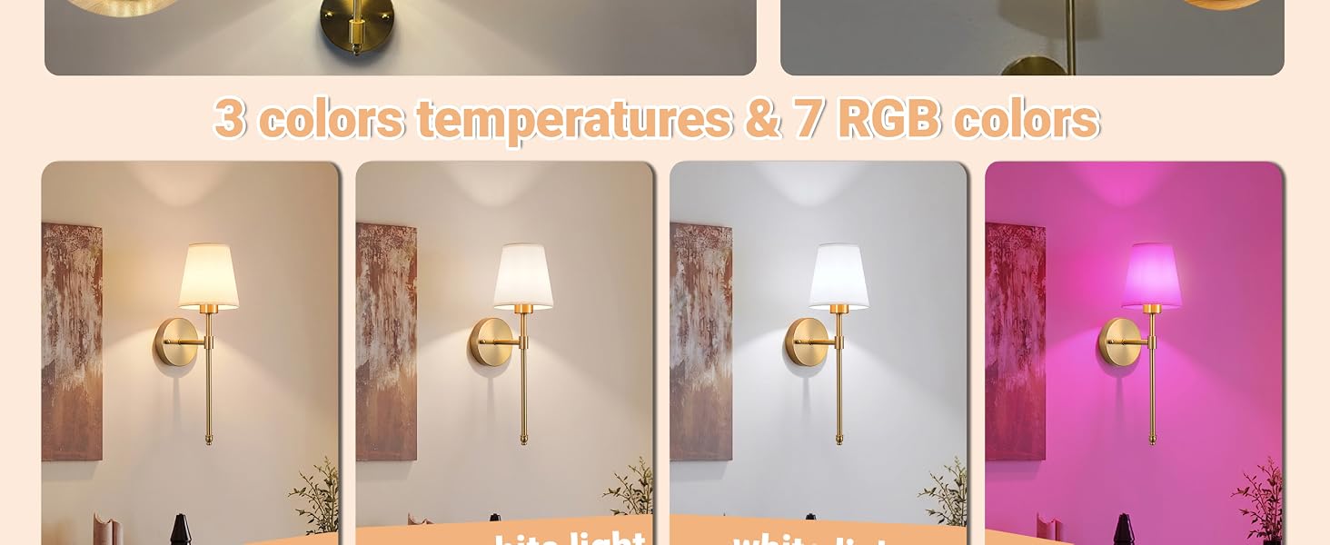 battery sconce wall decor set of 2