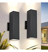 ZSMAIKU 24 in Porch Lights Outdoor Sconce Lights,Modern Exterior Front Door Lighting Fixtures,Bla...