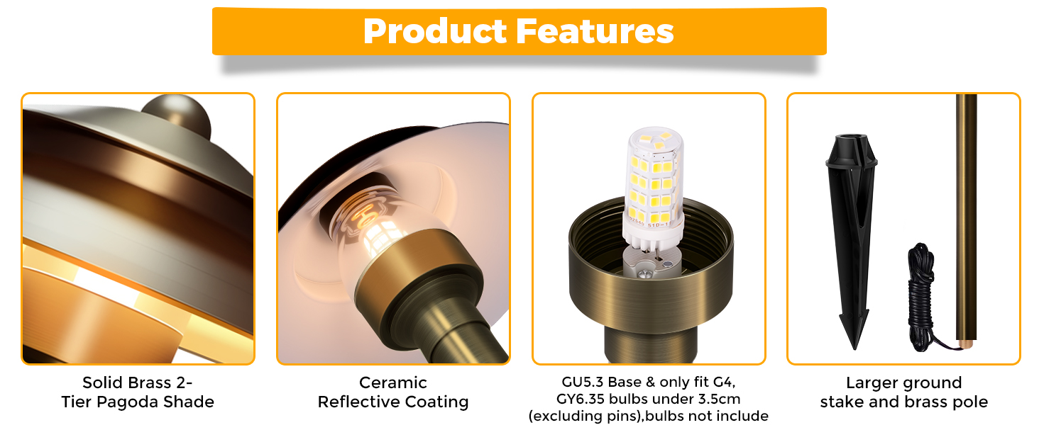 Solid Brass Low Voltage Landscape Lighting