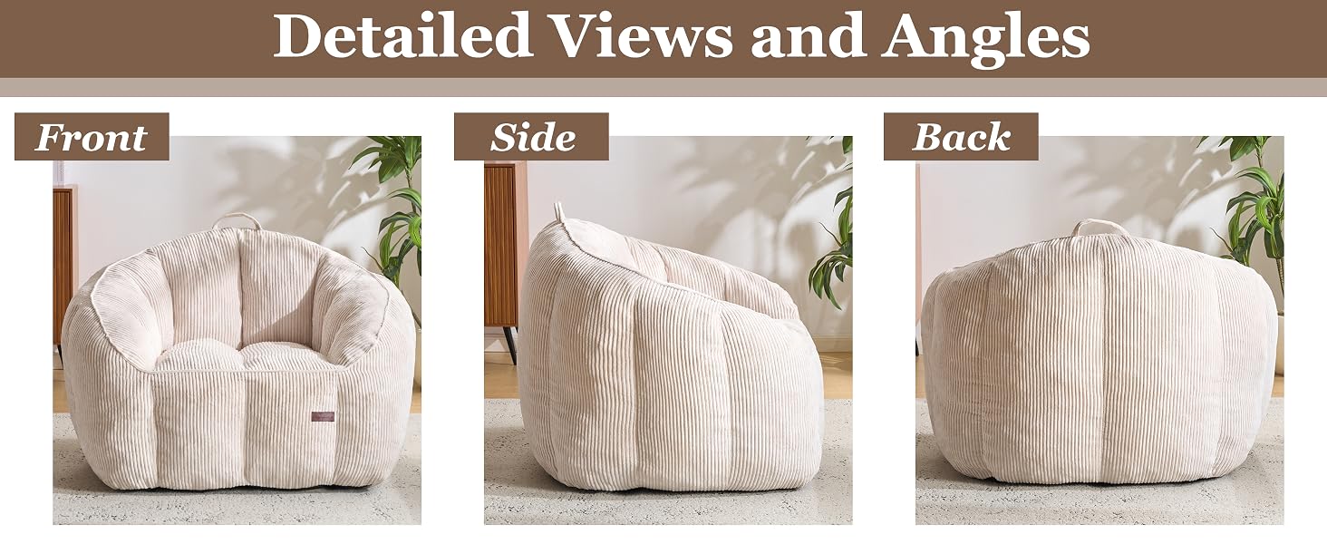 bean bag chair with memory foam