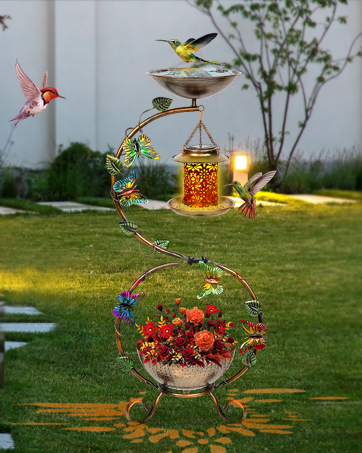 Bird Feeders for Outdoors, Metal Bluebirds Bird Feeder, Huge Caged Squirrel-Proof Bird Feeders wi...