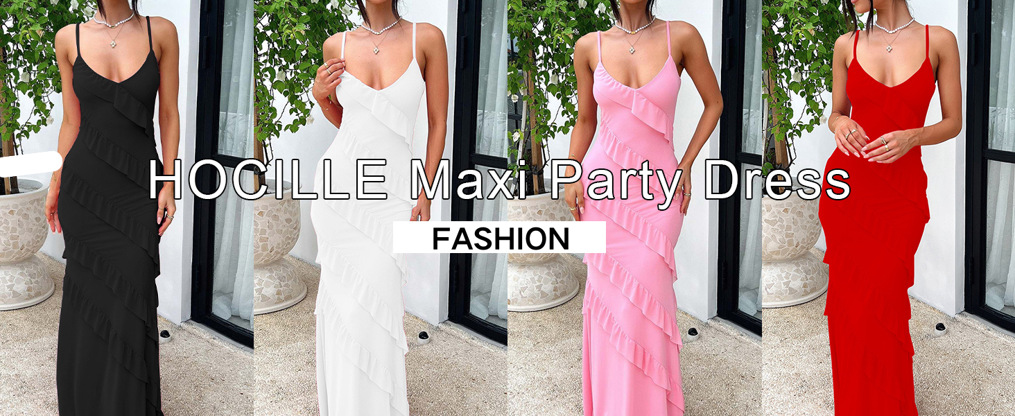 Maxi Dress Sexy V Neck