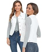 Xeoxarel Women's Denim Vest, Sleeveless Jean Jacket (XS-XXL)