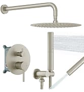 BESy Tub Filler Freestanding Bathtub Faucet Waterfall Floor Mount Brass Single Handle Bathroom Tu...