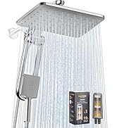 Dual Filtered Rainfall Handheld Shower Head Spray Combo, DAKINGS 7-Mode Shower Head With Handheld...