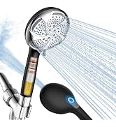 Fitespot Filtered Shower Head with Handheld, High Pressure 7 Spray Mode Shower Head with Filters ...