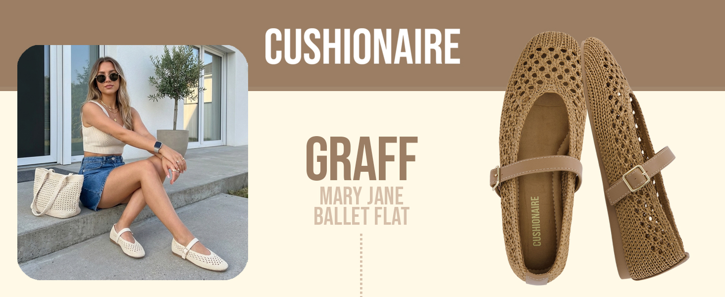 graff, banner, lifestyle, cushionaire, mary jane ballet flat
