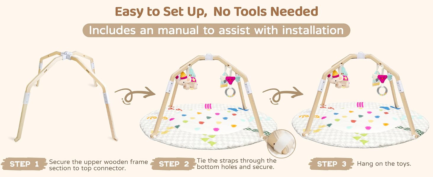 wooden frame play mat
