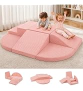 6-Piece Kids Climbing Foam Blocks, Baby Foam Climbing Blocks, Corduroy Non-Slip Surface, Soft Tod...
