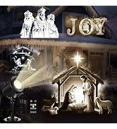 Aurelema Christmas Projector Lights 2025 Upgrade 3D Dynamic Outdoor Indoor Decorations 4 Colors L...