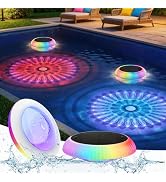 Pool Lights for Inground Pool, 50Ft 8 LED RGB+IC Smart Pool Lights with Remote/App Control, 16 Mi...
