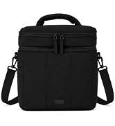 mibasies Large Lunch Bag for Women, Insulated Double Deck Quilted Tote | Large double-layer lunch...