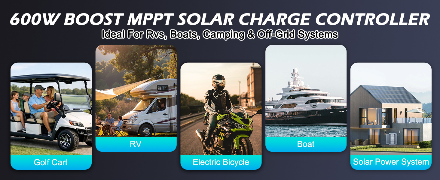 boost mppt solar charge controller 30a 48v 60v 72v golf cart for 1200w charger lifepo4