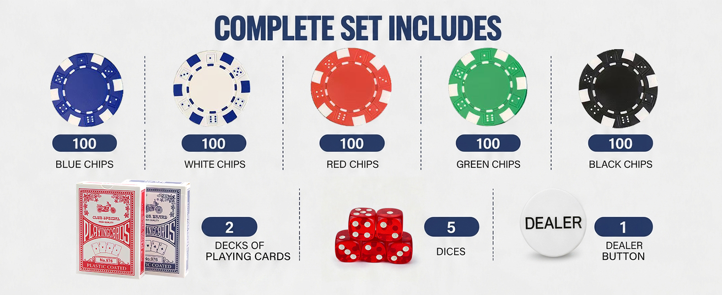 500 Pcs Poker Chip Set
