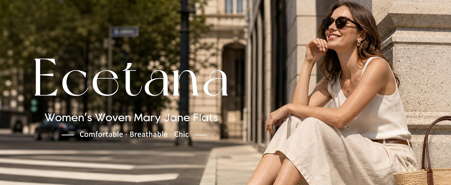Women's Woven Mary Jane Flats