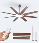 72 inch Ceiling Fans with Lights, Large Modern Ceiling Fan with Light and Remote Control, Reversi...