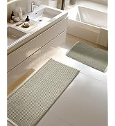 Large Waffle Bath Mat Set Non Slip, Ultra Absorbent Bath Mats for Christmas Bathroom Decor, Extra...