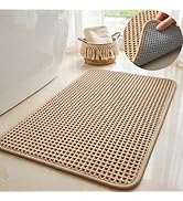 Furicher Waffle Bath Mat Set, Non Slip Bathroom Rugs Sets 2 Piece, Ultra Absorbent Long Bath Rug ...