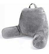 Sasttie Reading Pillow for Bed, Back Pillow for Bed Sitting Up, Taller Backrest Sit-Up Cushion fo...