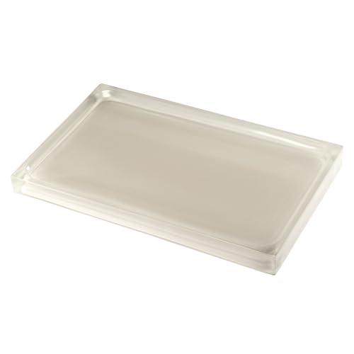 Clear Hand-Painted Resin with Linen Design