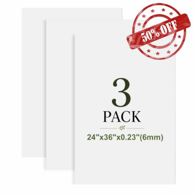 Ndsox 3 Pack White Foam Board 24"x36"