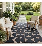 Lahome Semi Circle Easy Jute Runner Rug, 2x6 Kitchen Runner...(Black)