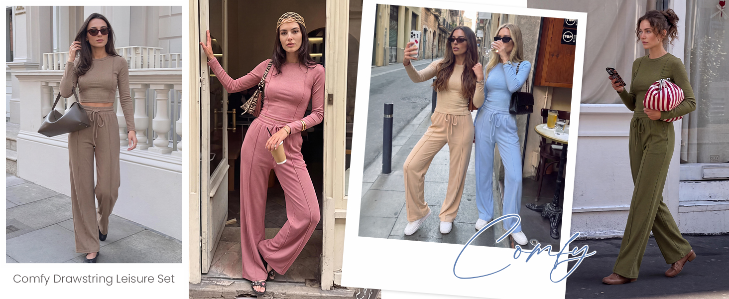 jogger sets for women 2 piece;athleisure sets women;sweatsuits women 2 piece outfit