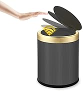 onlcuk Automatic Motion Sensor Bathroom Trash Can with Lid, 3.7 Gallon Touchless Trash Garbage Bi...