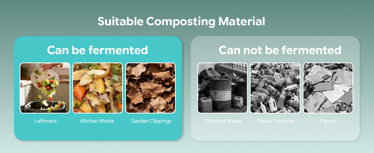 this outdoor compost bin can mix garden waste, kitchen scraps, coffee grounds, and peels
