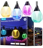 Govee S14 Bulb Outdoor String Lights 2, 96ft Smart RGBIC Warm White Patio Lights with 30 LED Bulb...