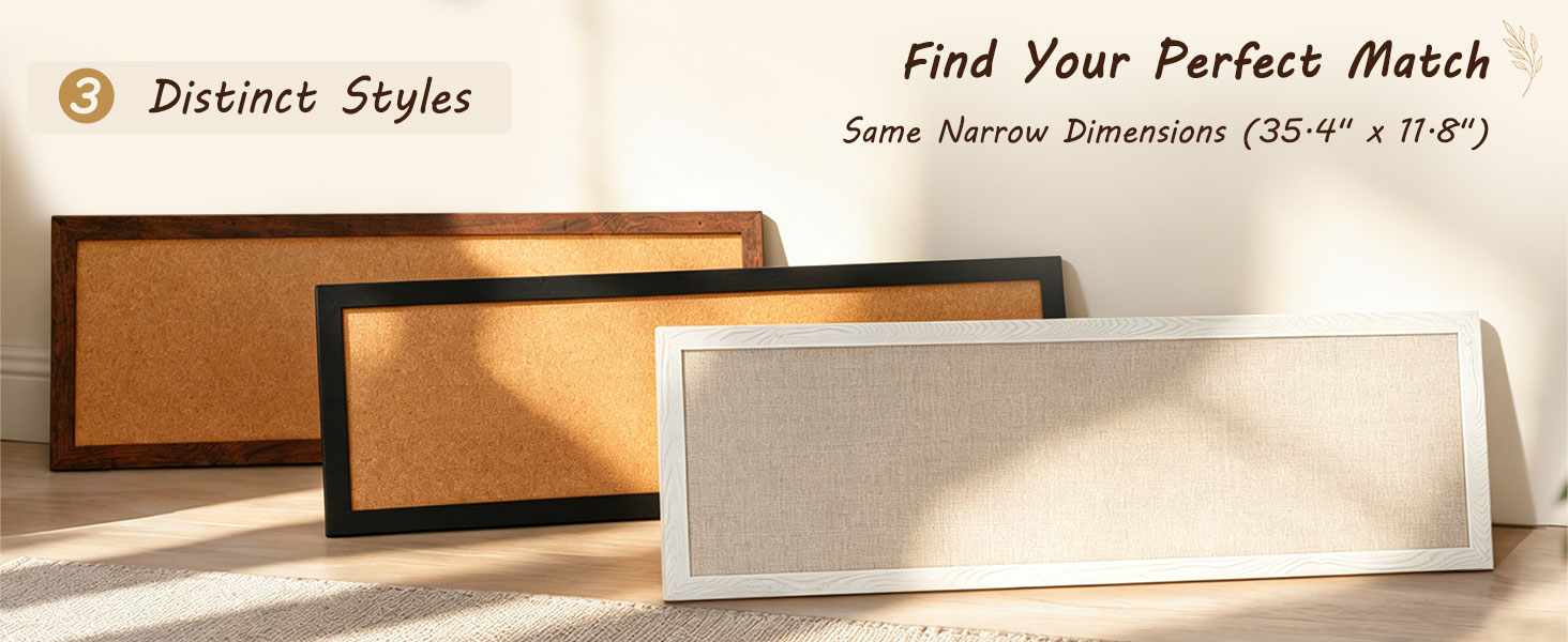 Find Your Perfect Match Same Narrow Dimensions (35.4" x 11.8") 3 Distinct Styles