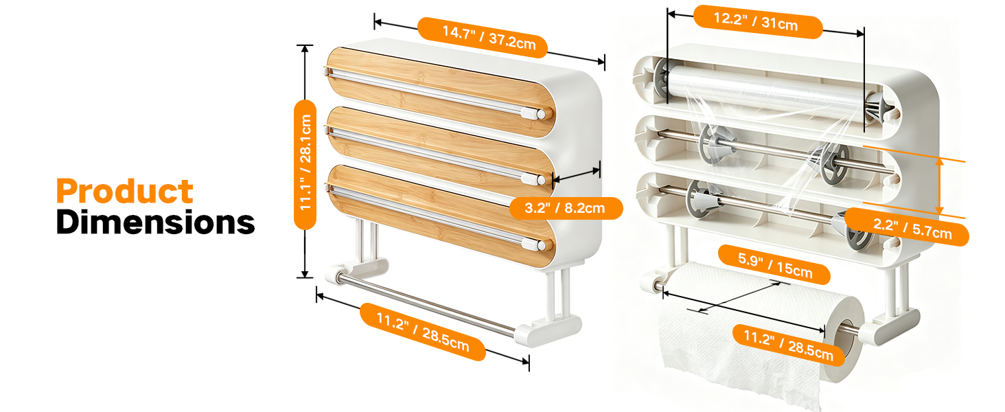 Plastic Wrap Dispenser with Cutter