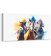 jejeloiu Abstract Horse Canvas Wall Art for Living Room Bedroom Galloping Horse Prints Wall Paint...