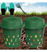 TOP XIAN 5-Layer Worm Compost Bin, 85L Worm Composter for Indoor & Outdoor, Starter Kits for Verm...