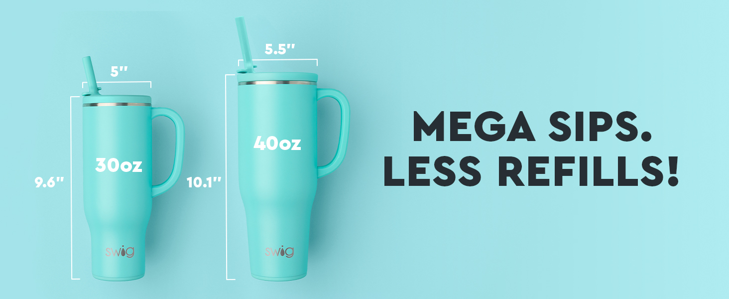 Aqua tumblers on aqua background