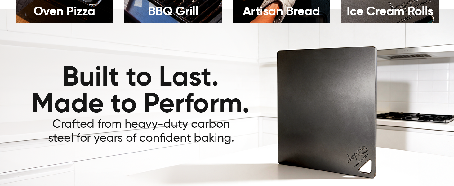 Seasoned Baking Steel for Bread, Pizza, Sourdough & More | Premium Quality Crust at Home