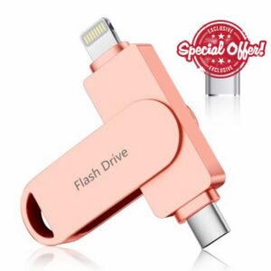 (No APP Required) MFi Certified USB Flash Drive for iPhone Photo Stick 512GB for Photo/Video Backup Drive