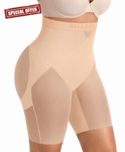 SHAPELLX Shapewear Shorts for Women Tummy Control Butt Lifting Body Shaper                                                          High-waisted