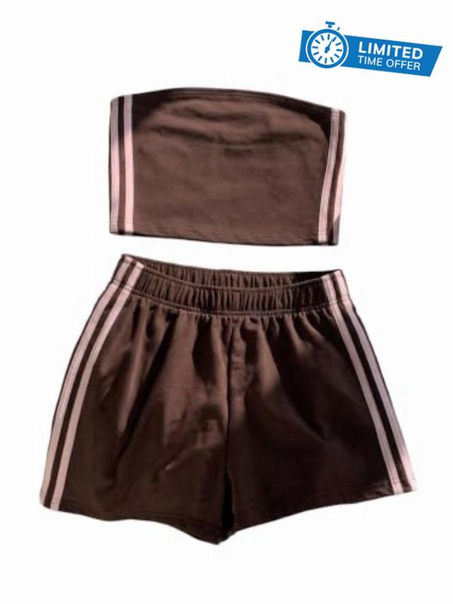 MakeMeChic Women's 2 Piece Matching Lounge Sets Athleisure Shorts Sets                                                          Summer