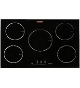VEVOR Electric Cooktop 30inch 5 Burners Stove Top 8900W 220V No Plug, Ceramic Built-in Radiant El...