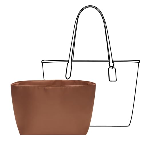 Brown Nylon Coach Tote Bag Organizer Insert