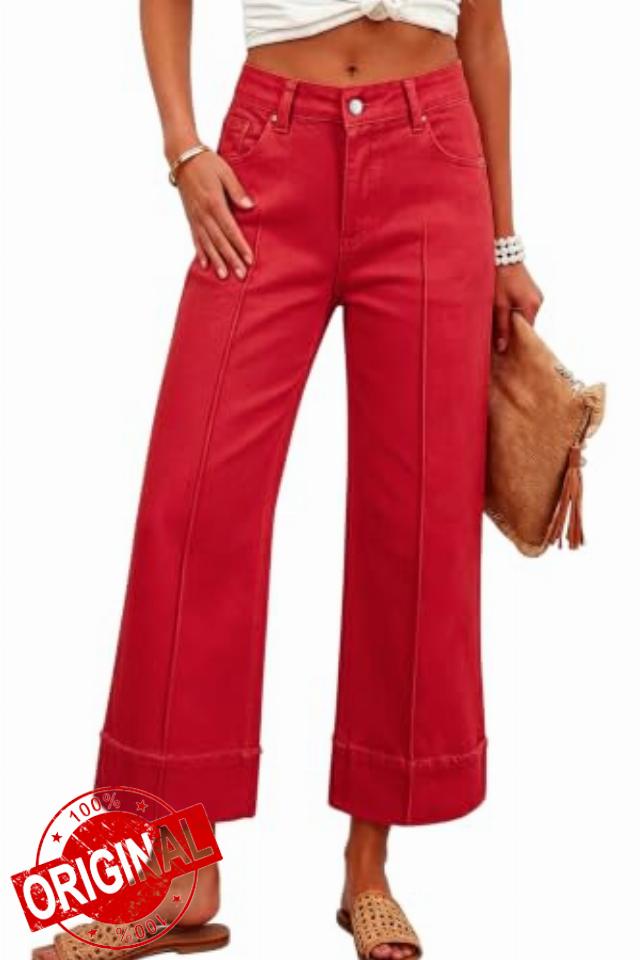 Allimy Womens Retro Baggy Wide Leg Cropped Jeans Capri Pants                                                          Women's 2026 Summer Retro Baggy Wide Leg High Waisted Cropped Ankle Jeans Capri Pants for Wome