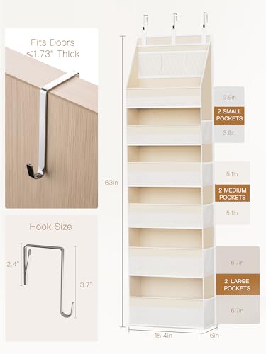 55lbs Capacity Behind the Door Storage for Baby Nursery