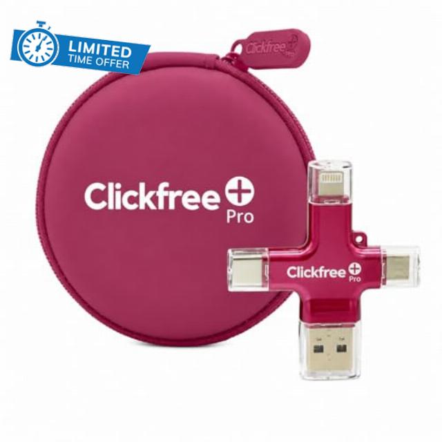 Clickfree Pro 256GB 4-in-1 Photo & Video Backup Device for iPhone